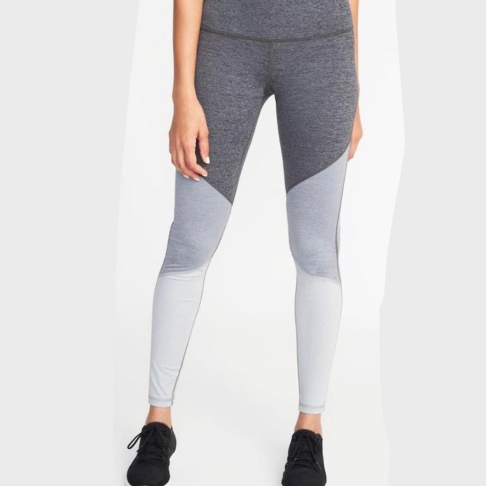 3 gray tone leggings